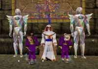 Asheron handing out Olthoi Resurgents during the Ancient Enemies event