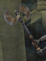 A new two handed weapon, the Well-Balanced Lugian Greataxe.