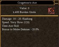 Cragstone's Axe (Bronze Version)